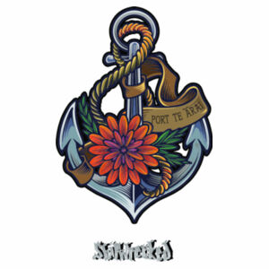 Anchor with flowers light shirts Design