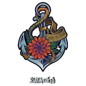 Anchor with flowers light shirts Design