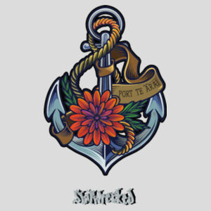 Anchor with flowers light shirts Design
