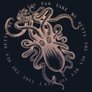Double Sided Pink Kraken Design