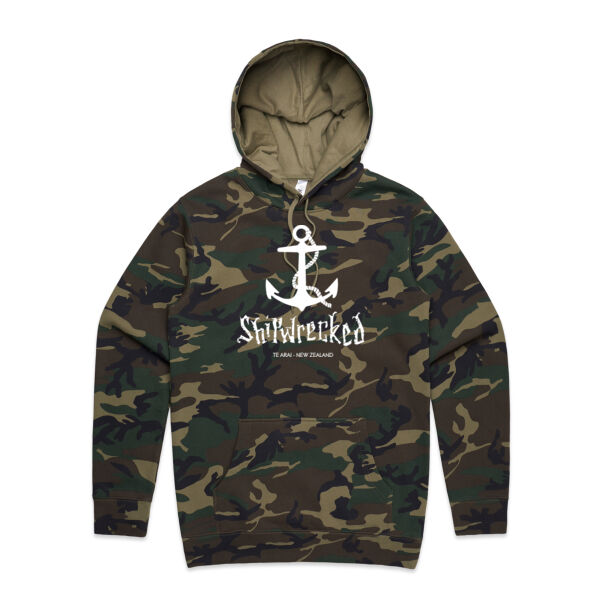 Shipwrecked Iconic Anchor Camo Hoodie, Men Thumbnail